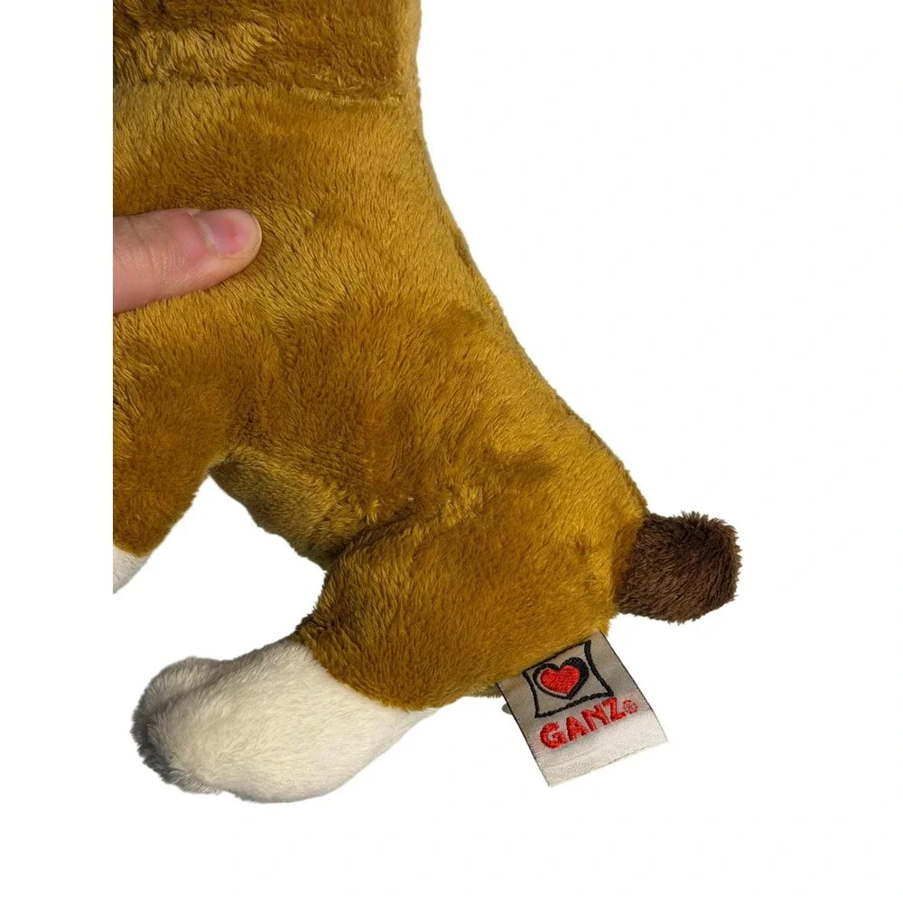 Webkinz Ganz Bulldog HM126 Plush Animal‎ Brow/White Stuffed Dog NO CODE Retired